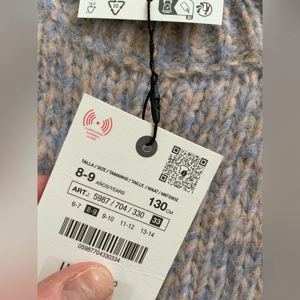 Zara kids pink purple Sweater Vest